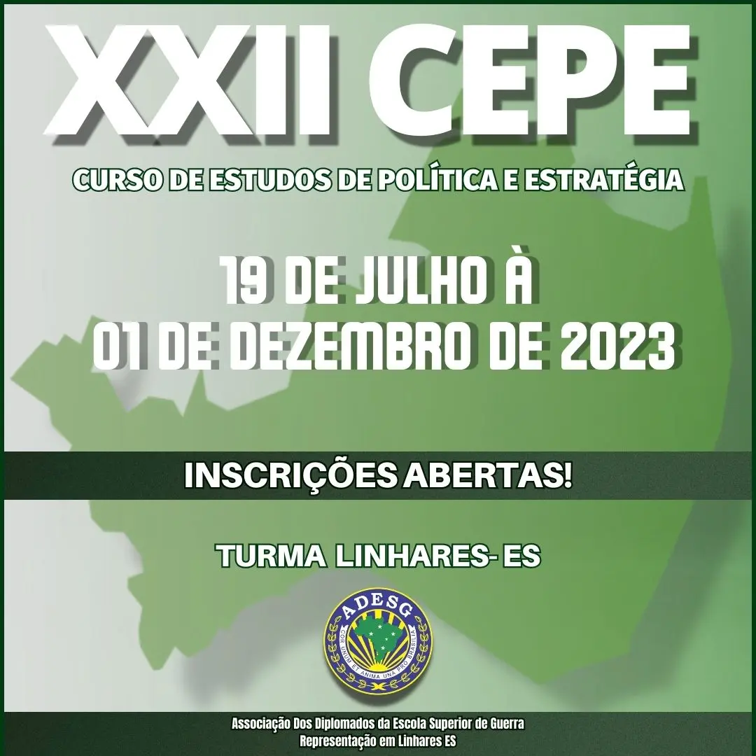 Propaganda do XII CEPE em Linhares. ADESGES - Vitória ES - Adesguiano 2023